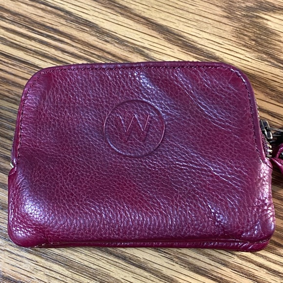 W Red Leather Women's Wallet - Picture 3 of 10
